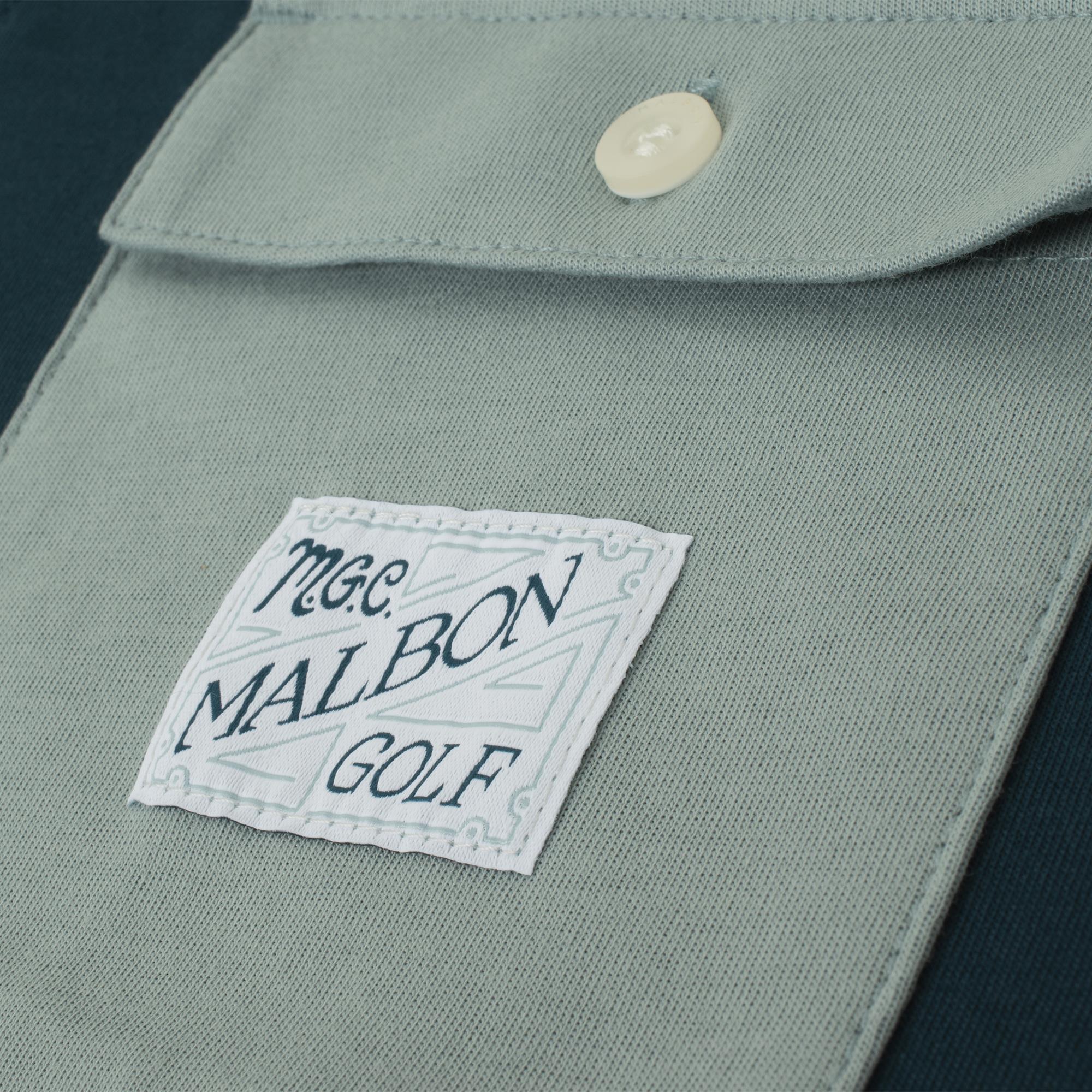 Malbon Golf Jovis Solid Mens Polo Ocean